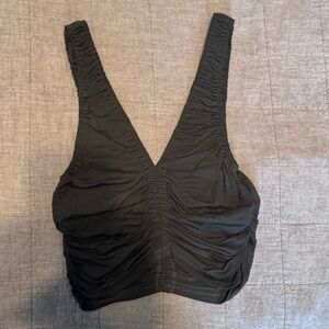 Forever 21 Black Ruched Sleeveless Top